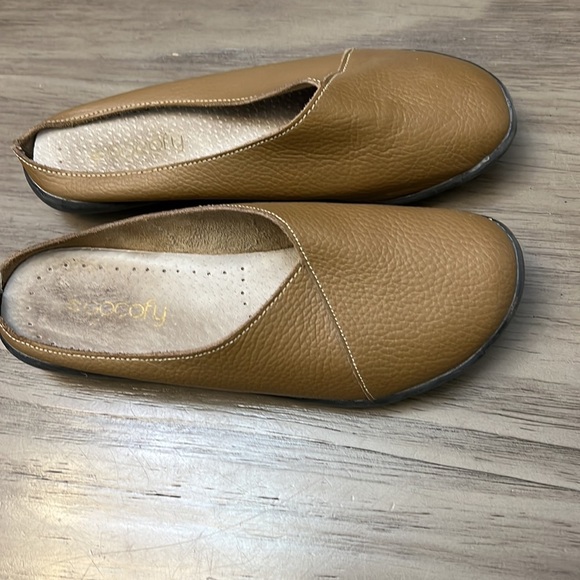 SOCOFY LEATHER SLIP ON FLATS/SLIDES 38=7 - Picture 15 of 16